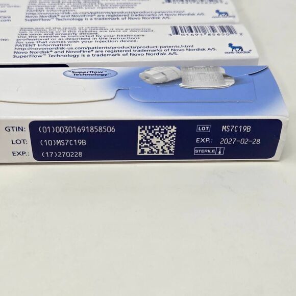 60 NOVOFINE PLUS 32G 4MM UNIVERSAL FIT 1/6” EXP 2028 10 PACKS OF 6 NEW SEALED - Picture 4 of 4